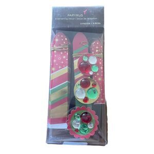 Papyrus Christmas Holiday Entertaining Decor Fans Box of 3
